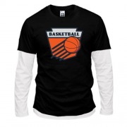 Комбинированный лонгслив с логотипом Basketball