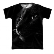 3D футболка Чорний кіт