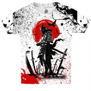 Детская 3D футболка "Черный самурай"