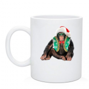 Чашка с новогодней обезьяной