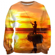 3D свитшот Рыбак на рыбалке