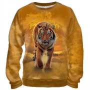 3D свитшот Тигр в саванне