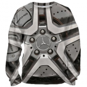 3D свитшот с колесом Mercedes