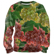 3D світшот з зеленим і червоним виноградом