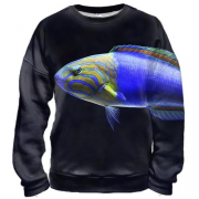 3D світшот з синьою рибкою