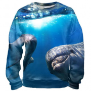 3D світшот з радісними дельфінами