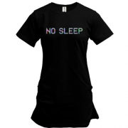 Подовжена футболка с надписью "Без сну"