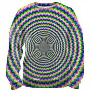 3D світшот з різнобарвним кругом (оптична ілюзія)