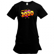 Подовжена футболка з написом "New Year 2020"