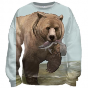 3D свитшот с медведем и рыбой (2)