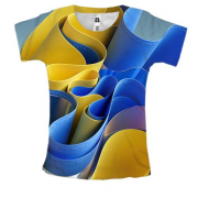 Жіноча 3D футболка "Ukraine colors"