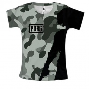 Жіноча 3D футболка "PUBG | ПАБГ" камуфляж