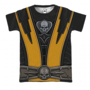 3D футболка "Мортал Комбат: костюм Скорпіона"