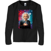 Детская футболка с длинным рукавом Альберт Эйнштейн с молекулой