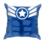 3D подушка "Костюм Капитана Америки" синий