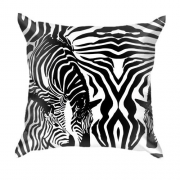 3D подушка "Абстракція із зебр"