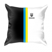 3D подушка "Ukraine" (біло-чорна)