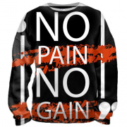 3D світшот с надписью "No pain No gain"