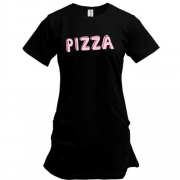 Подовжена футболка с надписью "Pizza"