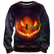 3D свитшот Halloween pumpkin and witch