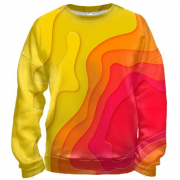 3D свитшот Abstraction yellow-red