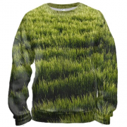 3D свитшот Green grass pattern