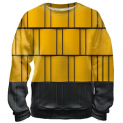 3D свитшот Yellow-black pattern