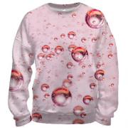3D свитшот Pink bubbles pattern