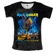 Женская 3D футболка Iron Maiden - stand with Ukraine