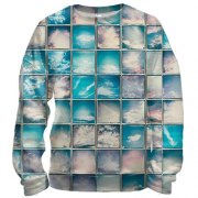 3D свитшот Glass squares