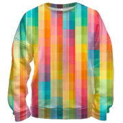 3D свитшот Rainbow squares