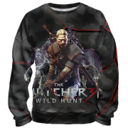 3D свитшот "Witcher: Wild Hunt" черный комуфляж