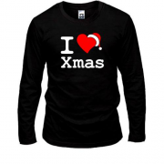 Лонгслив с надписью "I love Xmas"