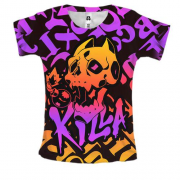 Женская 3D футболка KILLA, Killer Queen - JoJo’s Bizarre Adventure