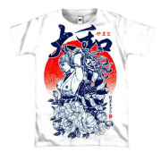 3D футболка Ямато, девушка самурай - One Piece