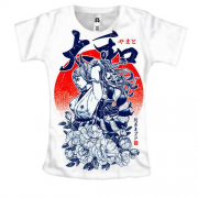 Жіноча 3D футболка Ямато, дівчина самурай - One Piece