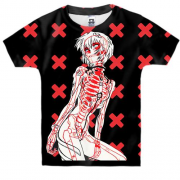 Детская 3D футболка Аянами Рей, X-ray - Evangelion