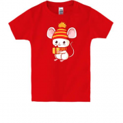 Детская футболка с крысой и подарком