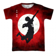 3D футболка Хината в прыжке - Haikyu!!