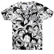Дитяча 3D футболка Monkey D Luffy - One Piece, manga-pattern