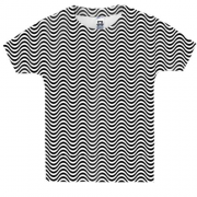 Дитяча 3D футболка з хвилями ілюзіями
