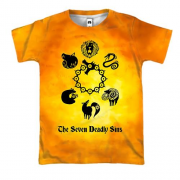3D футболка символы "7 Смертных Грехов"