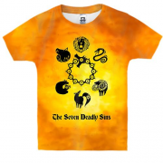 Дитяча 3D футболка символи "7 Смертних Гріхів"