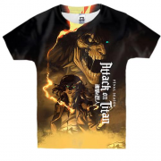 Детская 3D футболка Эрен и титан - Атака титанов