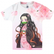 Детская 3D футболка Милая Незуко - Клинок рассекающий демонов