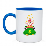 Чашка с Сантой и деньгами