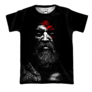 3D футболка Лицо Кратоса - God Of War