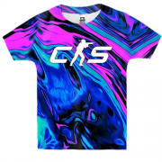Детская 3D футболка CS2 - neon
