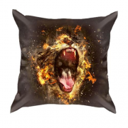 3D подушка Вогненна паща лева