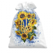 Подарунковий мішечок Герб України із соняшниками